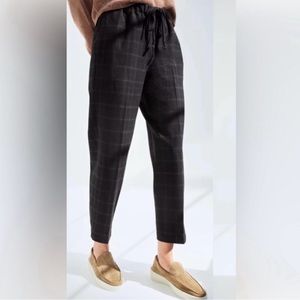 ARITZIA Babaton Wool Pull-on Ankle Pants - Striped Grey - XS
